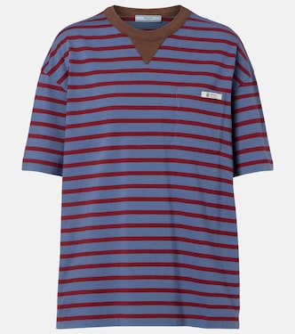 Striped cotton jersey T-shirt | Prada