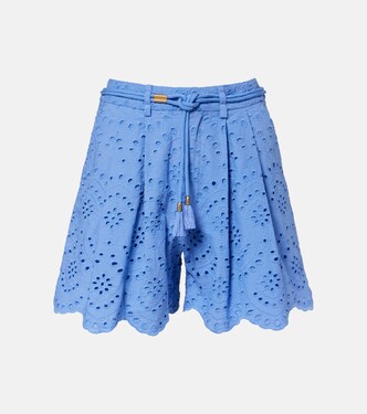 Broderie anglaise cotton shorts | Poupette St Barth