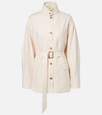 Belted linen and wool jacket | Loro Piana