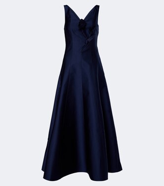 花卉贴花塔夫绸加长连衣裙 | Roland Mouret