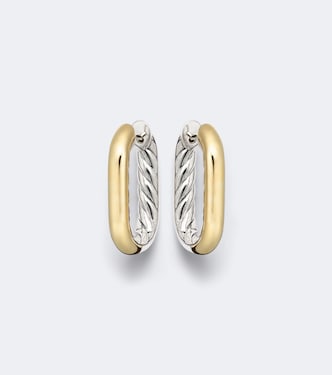 DY Madison® sterling silver and 14kt gold hoop earrings | David Yurman