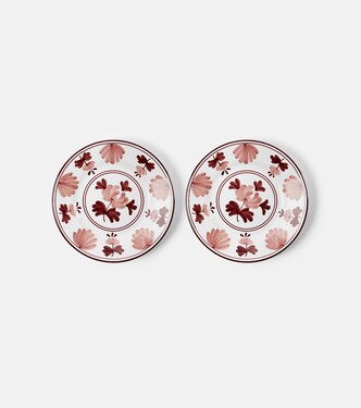 Blossom set of 2 ceramic dessert plates | Cabana