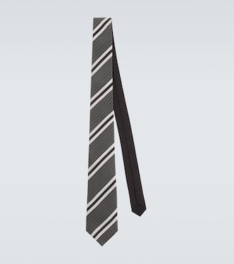 Striped silk tie | Saint Laurent
