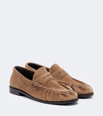 Le Loafer Supple suede penny loafers | Saint Laurent