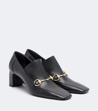 Galleria Horsebit leather loafer pumps | Gucci