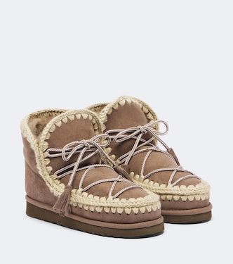 18 shearling-lined suede lace-up boots | Mou