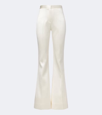 Bridal Daulton wool and silk flared pants | Danielle Frankel