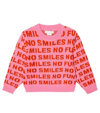 Cotton-blend intarsia knit sweater | Stella McCartney Kids