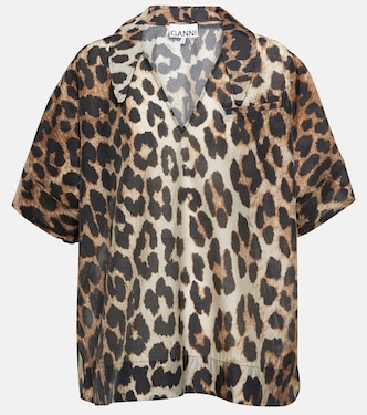 Leopard-print top | Ganni