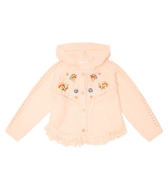 Clara embroidered wool-blend cardigan | Louise Misha