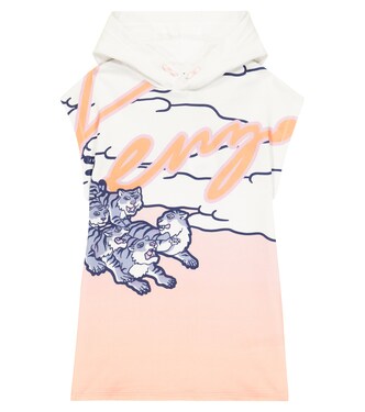 Rainbow printed cotton-blend dress | Kenzo Kids