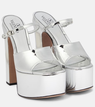 Tan-Go 155 patent leather platform mules | Valentino Garavani