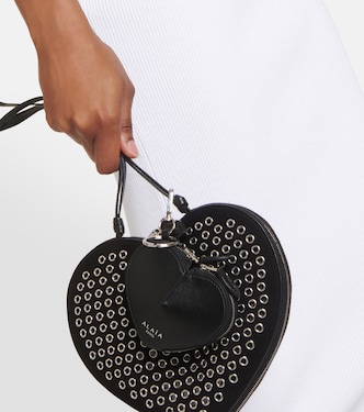 Le Cœur Mini leather coin purse in black - Alaia | Mytheresa