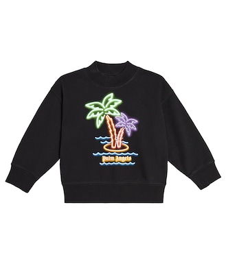 Printed cotton jersey sweatshirt | Palm Angels Kids