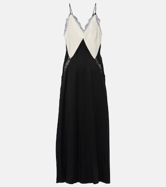 Slipdress aus Satin mit Spitze | Victoria Beckham