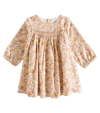 Felicie smocked cotton and wool dress | Bonpoint