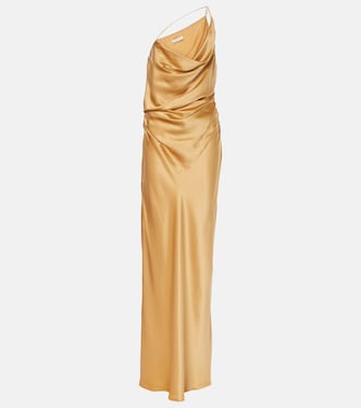 One-shoulder silk satin gown | The Sei