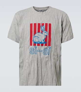 Printed cotton-blend jersey T-shirt | Bottega Veneta