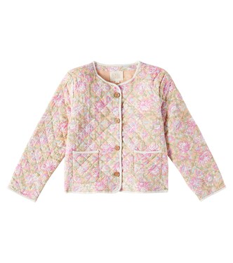 Astrid quilted floral cotton voile jacket | Louise Misha