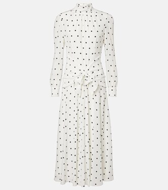 Polka-dot silk midi dress | Alessandra Rich