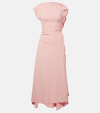 Draped gathered midi dress | Victoria Beckham