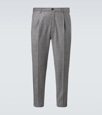 Virgin wool tapered pants | Slowear