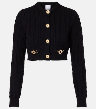 Cable-knit wool and cashmere cardigan | Patou