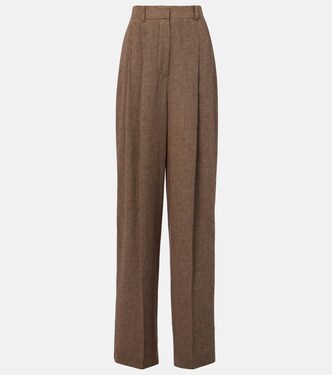 Linen wide-leg pants  | Loro Piana