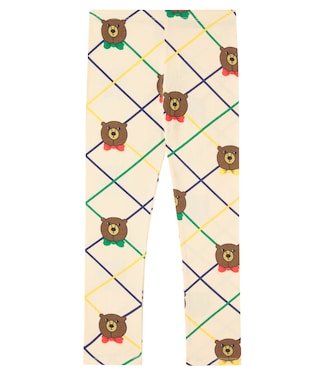 Printed cotton-blend jersey leggings | Mini Rodini