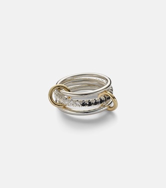 Anello Petunia Eclipse in argento sterling e oro 18kt con diamanti | Spinelli Kilcollin
