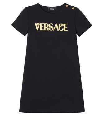 Logo jersey dress | Versace Kids