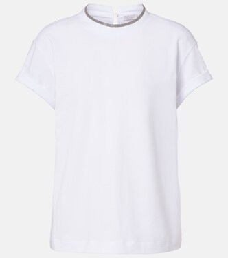 T-shirt en coton mélangé | Brunello Cucinelli