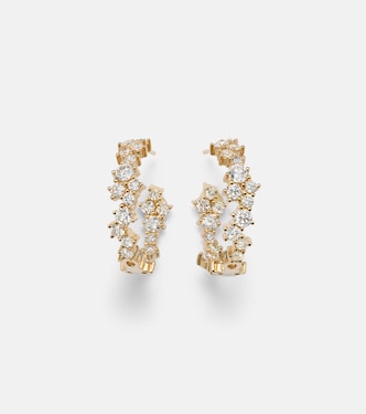 14kt gold (585/1000) hoop earrings with diamonds | Sydney Evan