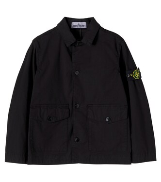 Compass cotton-blend jacket | Stone Island Junior