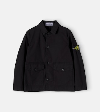 Compass cotton-blend jacket | Stone Island Junior