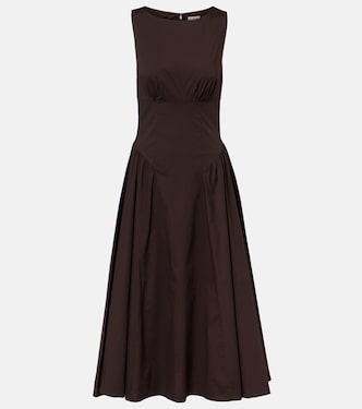 Gwen cotton poplin midi dress | Staud