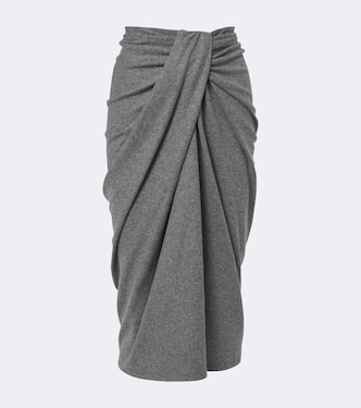 Jeldia draped flannel midi skirt | Marant Etoile