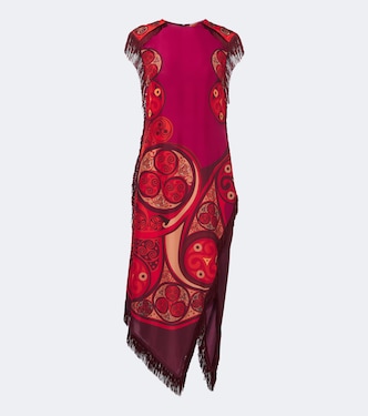 Alchemy fringed silk voile midi dress | La DoubleJ