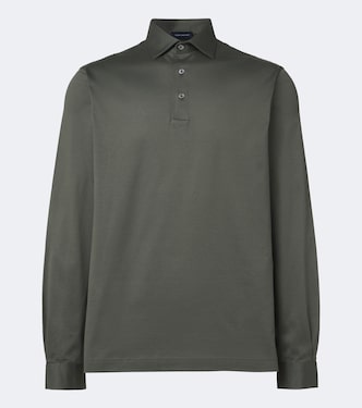 Cotton jersey polo shirt | Thom Sweeney