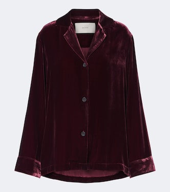 Calabasas velvet shirt | Asceno