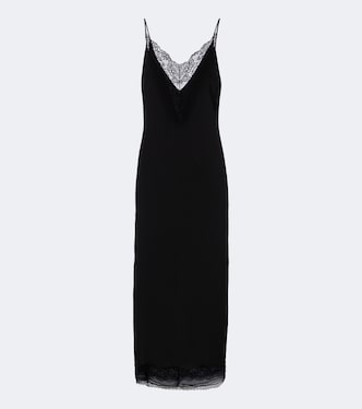 Lace-trimmed silk velvet slip dress | Magda Butrym