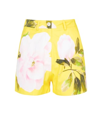 Valentino floral cotton and silk shorts | Valentino