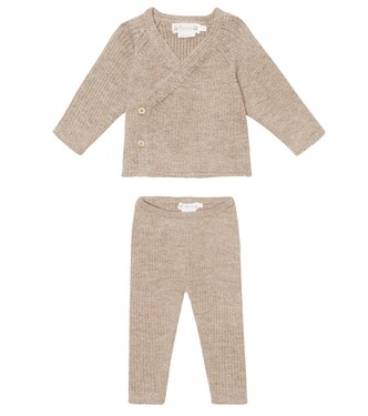 Baby Adile alpaca wool sweater and pants set | Bonpoint