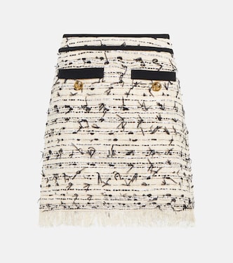 Minifalda de tweed con flecos | Giambattista Valli