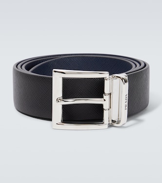 Reversible saffiano leather belt | Prada