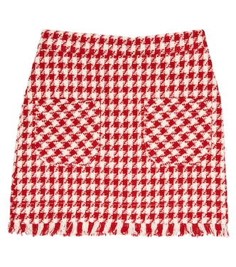 Checked cotton-blend tweed skirt | Monnalisa
