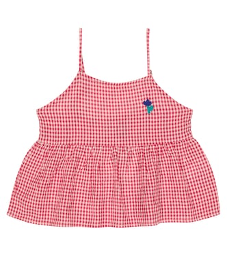 Vichy cotton and linen top | Bobo Choses