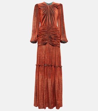 Sabrina velvet devoré gown | Costarellos