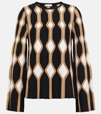 Pull en intarsia de laine et soie | Chloé