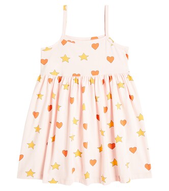 Printed cotton-blend jersey dress | Tinycottons